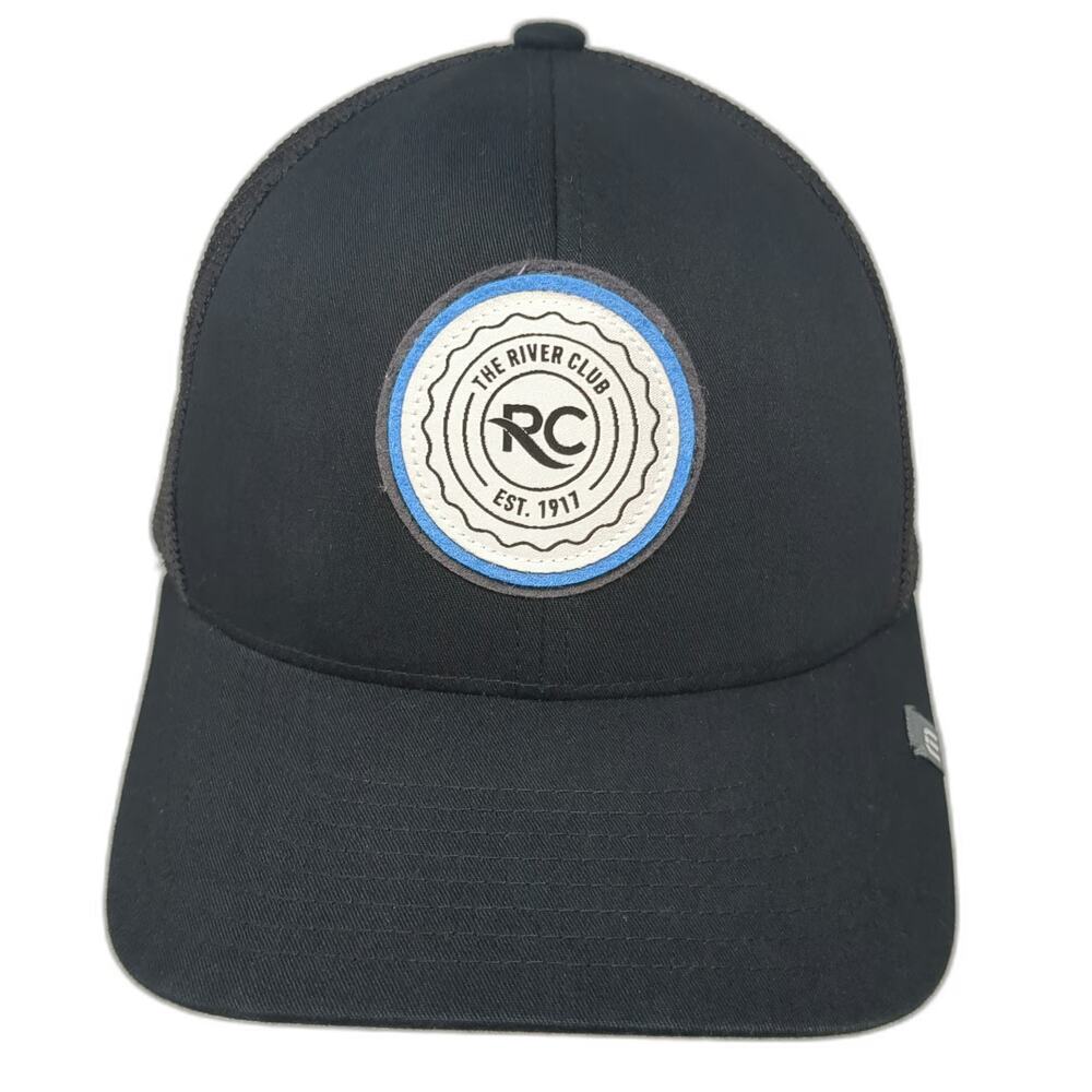Travis Mathew Trucker Hat Black One Size River Club Mesh Snapback Golf 110 Patch